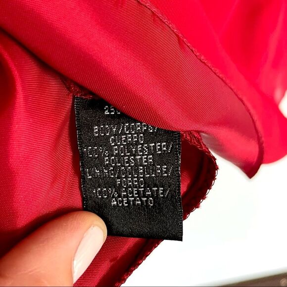 Vintage JS Boutique Cocktail Party Dress RedBurgundy Ombre - Picture 11 of 11